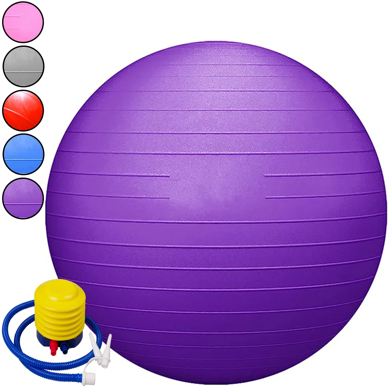 

Pilates Yoga Ball,Stability Ball Anti-Slip Anti-Burst Workout Ball with Pump, Balance for Office,Home,Gym,Pregnant Woman