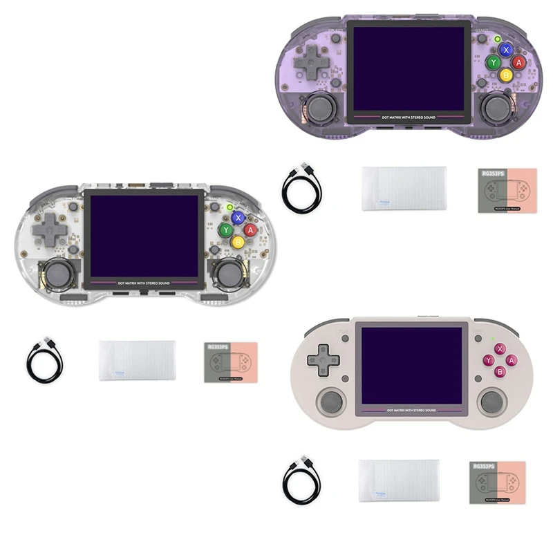 

AT41 RG353PS Retro Game Console 16G+64G 3.5Inch IPS Screen 64 Bit Linux System Handheld Retro Game Player HD 2.4G/5G Wifi