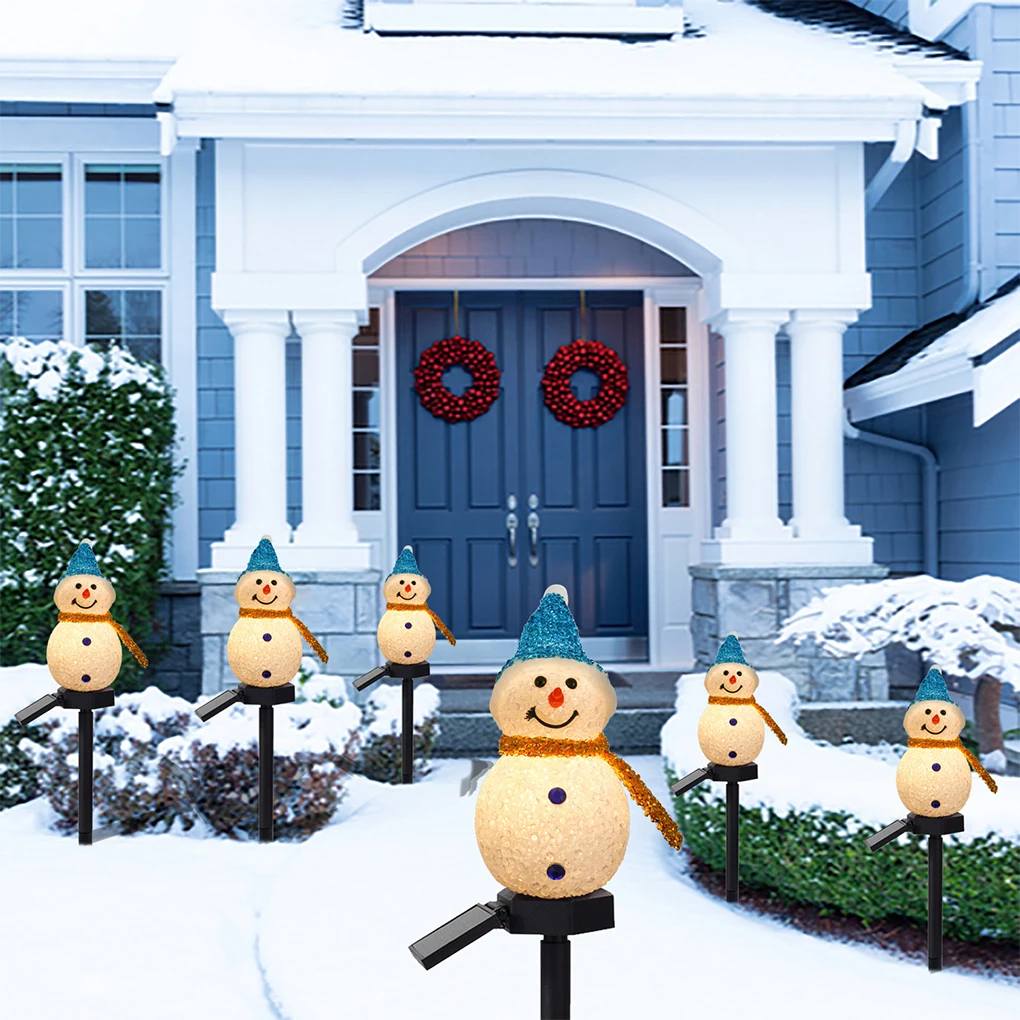 

Christmas Snowman Solar Light Garden Yard LED Lawn Lamp Festival Adornment