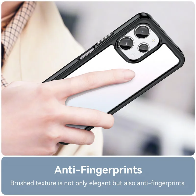 For Xiaomi Redmi 12 Case Redmi 12 Cover Colorful Soft Edge Silicone Transparent Shockproof Bumper For Redmi 12 Fundas 6.79 inch