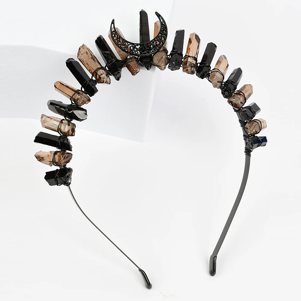 

Citrine Crystal Pear Hair Jewelry Battette Quartz Comb Crown Tiara Headband Mermaid Wedding Bridal Hair Accessories Headpiece