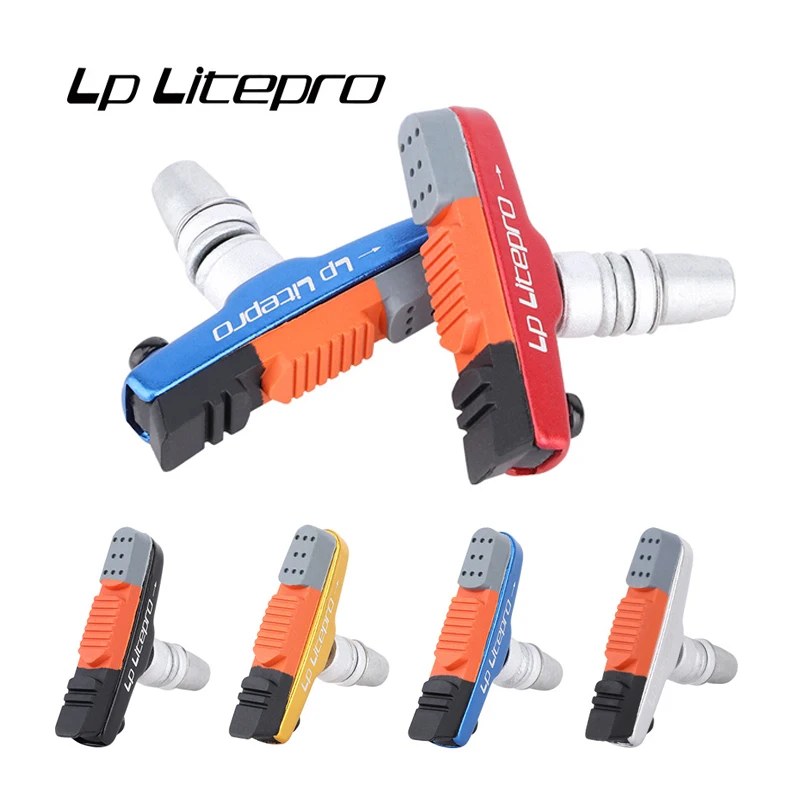 

LP Litepro Folding Bicycle Brake Pads For DAHON 412/P8 Wear-resistant Rubber BMX 451 20 inch Bike V Brake Shoes Pads