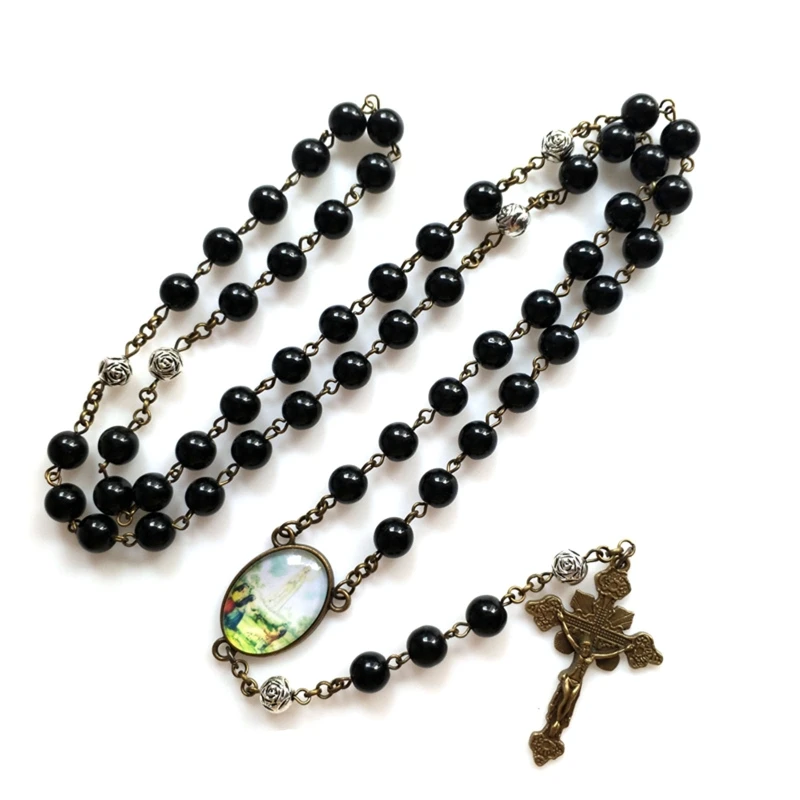 

Ожерелье-четки из бусин Saint Holy Faith медаль Бенедикта для женщин