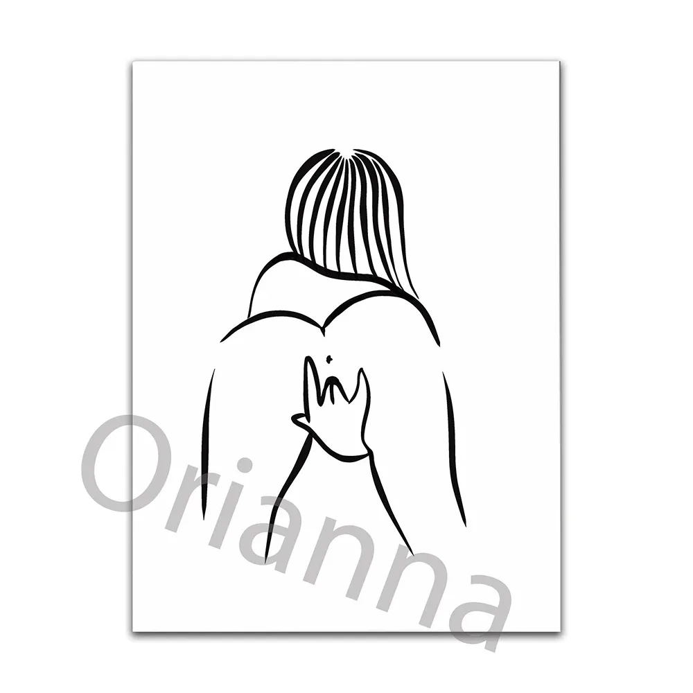 

Скандинавский Минималистичный Эротический Настенный Художественный Абстрактный Обнаженный Принт, Феминистский Постер