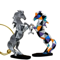 creative colorful maxima statue animal resin crafts foal equestrian off road home bedroom porch desk office decoration