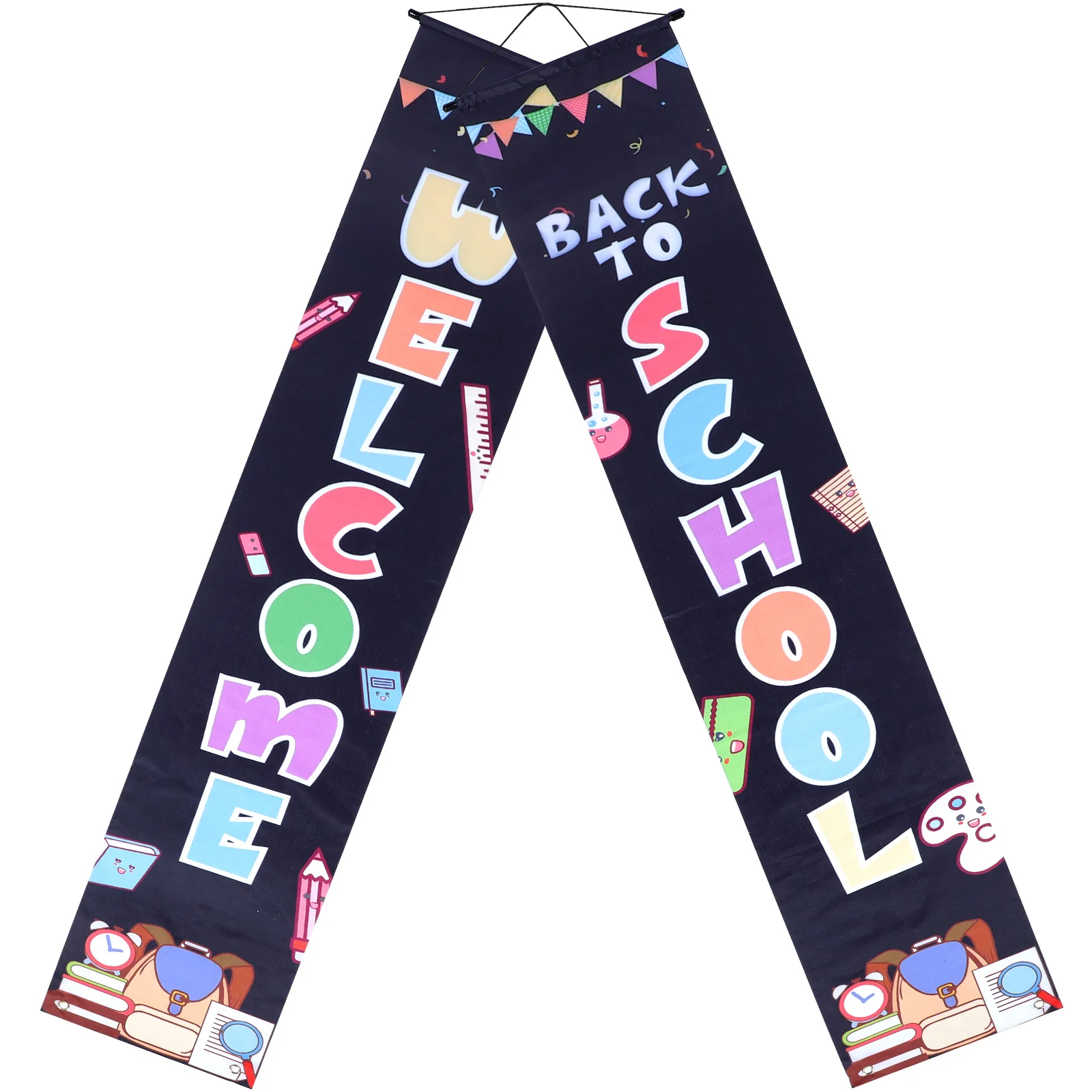 

School Season Layout Backdrop Door Couplet Curtain Banner Welcome To Sign Photo