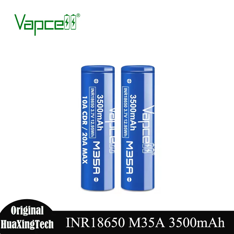Оригинальный класс A Vapcell M35A 18650 3500 мАч аккумулятор 10A/20A 3 7 в Втч INR18650