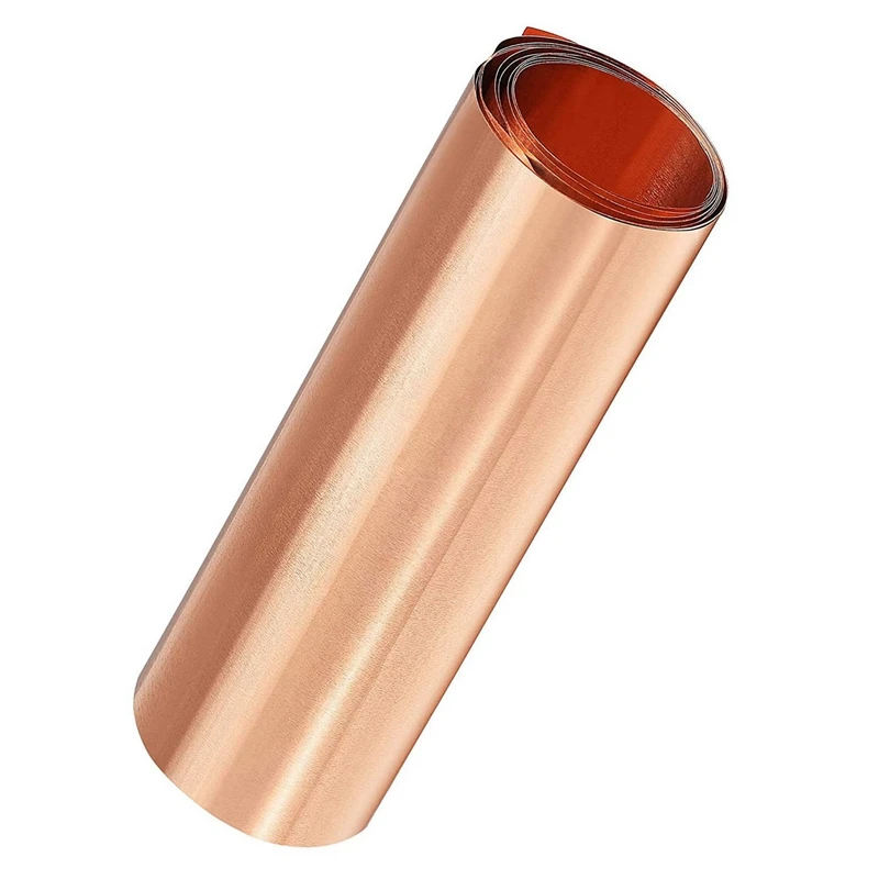 

2X Copper Sheet Roll, Metal Foil Plate 1000Mm X 100Mm X 0.03Mm