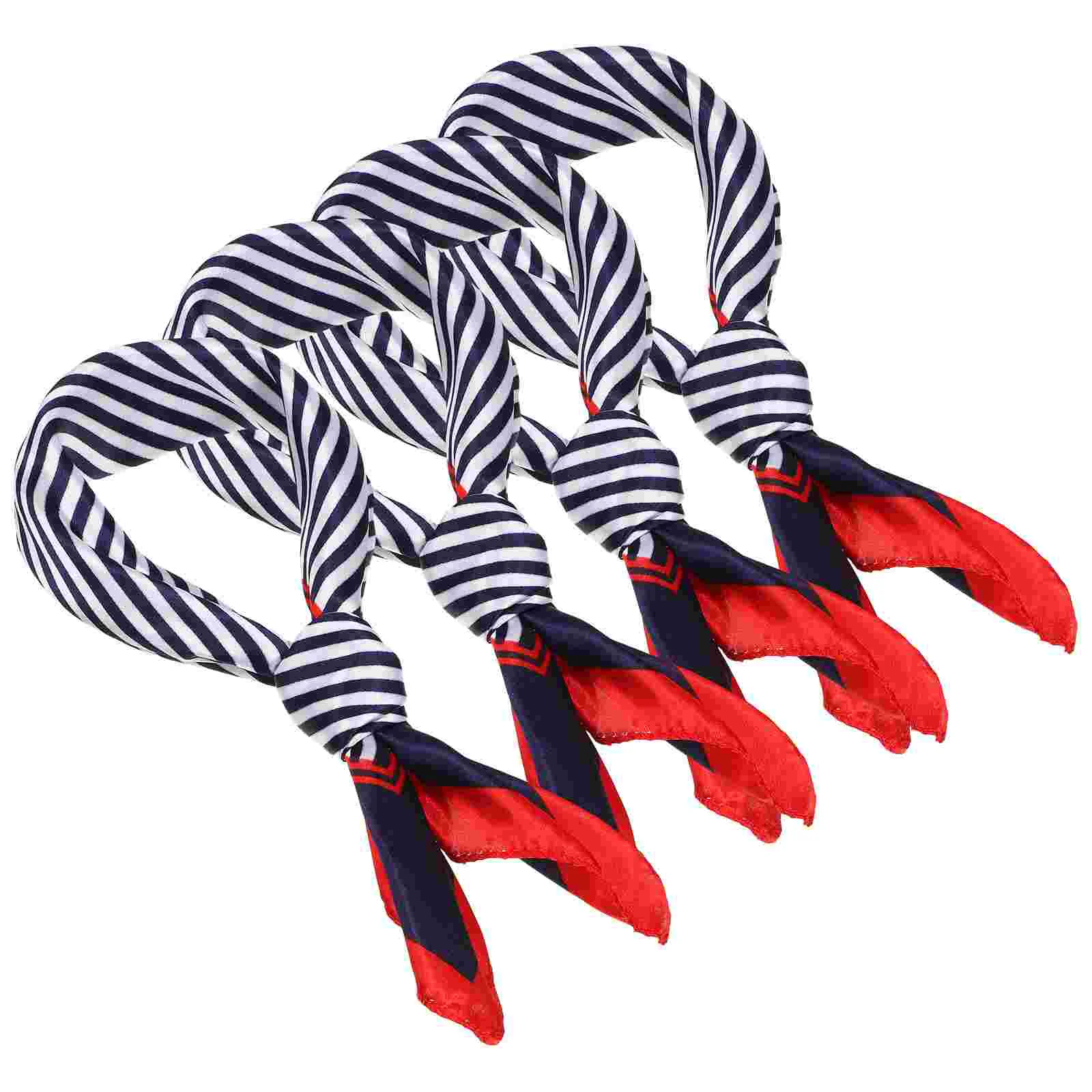 4-х шт. деловой наряд маленький шарф женский шейный платок шелковый узор для волос