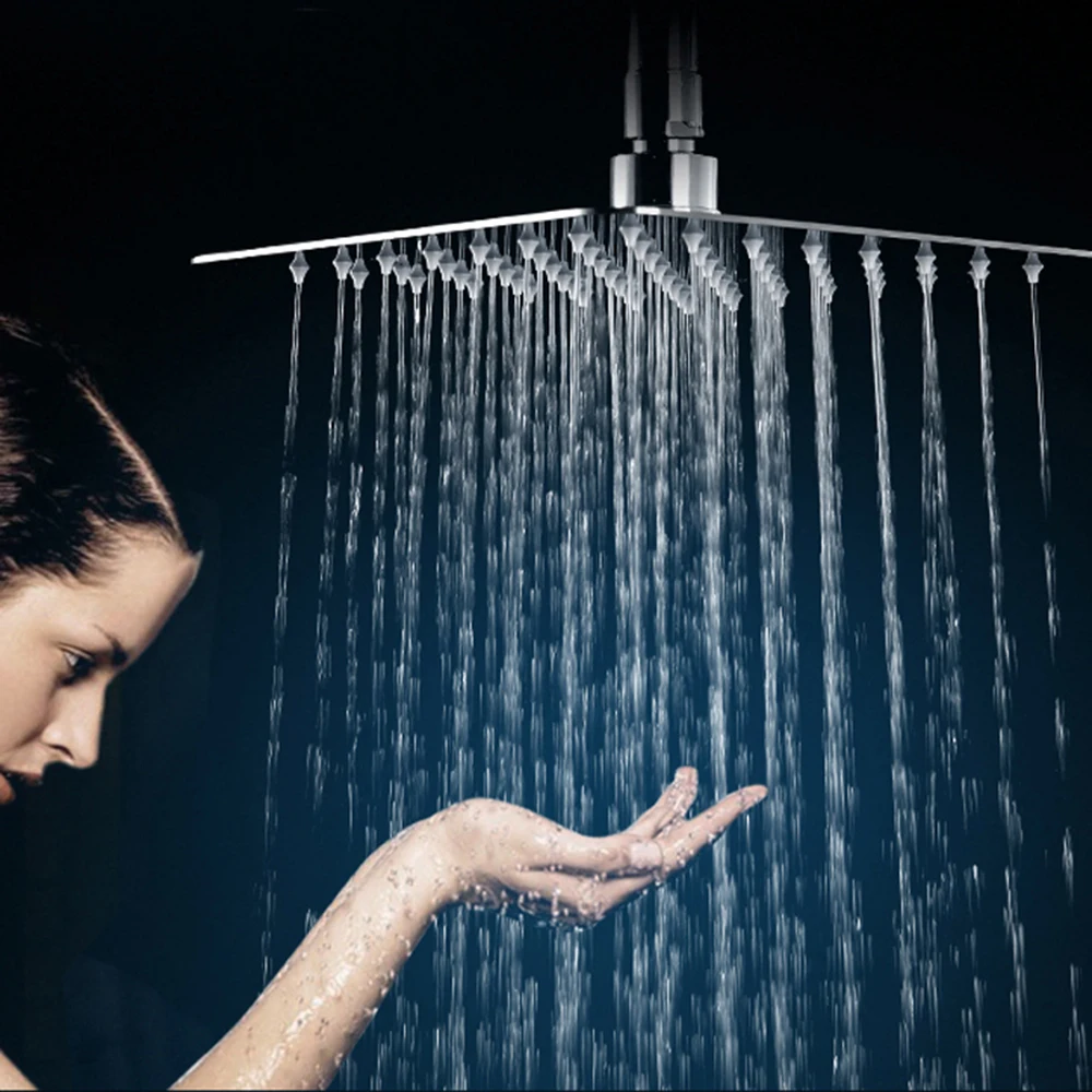 12/10/8/6/4 inch Rainfall Shower Head Stainless Steel Ultra-thin Heads Chrome Finish Round &amp Square Rain | Обустройство дома
