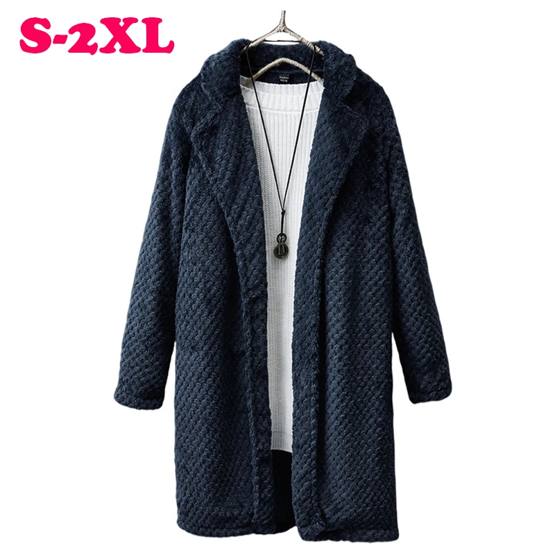 

Женская одежда, большие женские пальто, толстые теплые большие пальто в китайском стиле, однотонные синие свободные хлопковые женские паль...