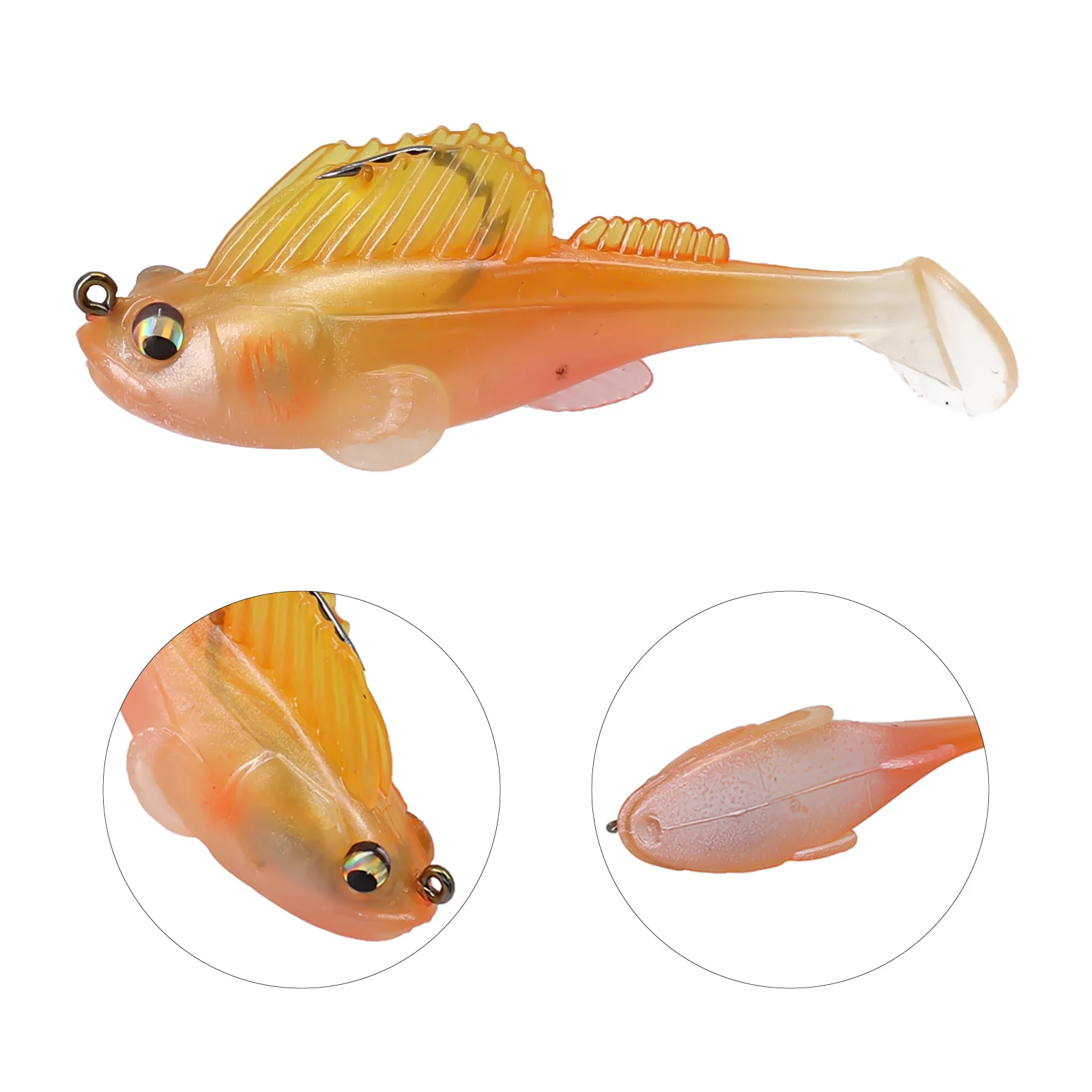 Przynęta wędkarska z miękkim ciałem 14g ogonem do połowu okoni w ciemnej wody Megabass Brand Paddle Tail Bait na karpia