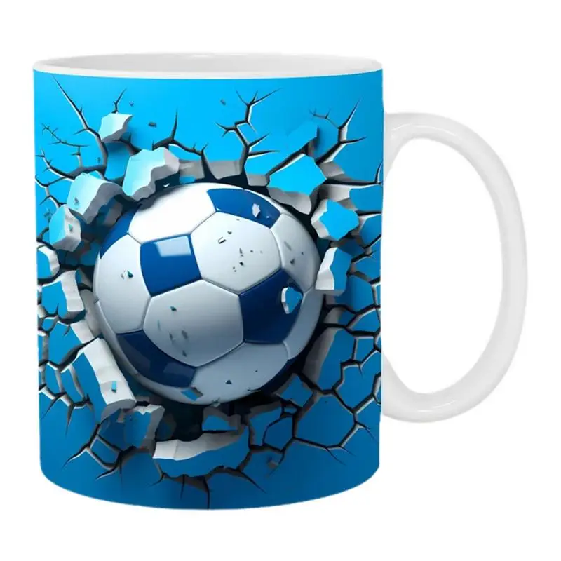 

3D Effect Mugs 350ml 3D Effect Ball Image Coffee Mugs With Handle Novelty Drinkware For Cafe Coffee Table Dining Table Study