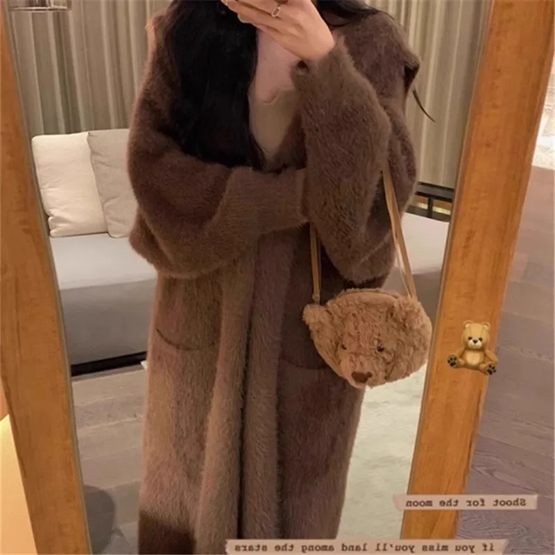 Высококачественный длинный свободный кардиган Maillard для женщин свитер с