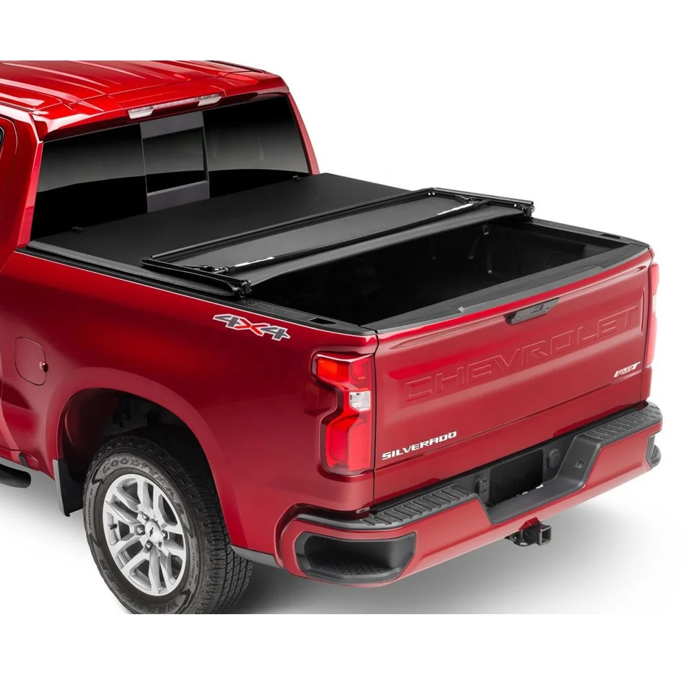 

Top Manufacturer Soft Tri Fold Tonneau Cover Pickup Truck Bed Cover For Chevy Colorado 5FT