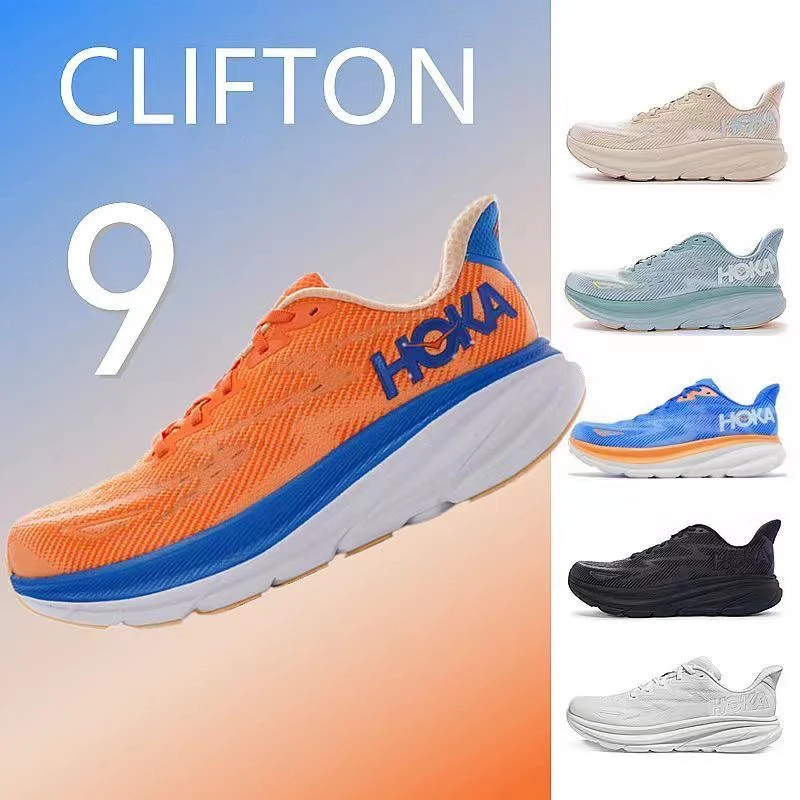 

With Original Box Unisex HOKA 9 ONE ONE Clifton 9 Running Shoes Mesh Breathable Jogging Lightweight Sneakers Casual Tennis Shoes