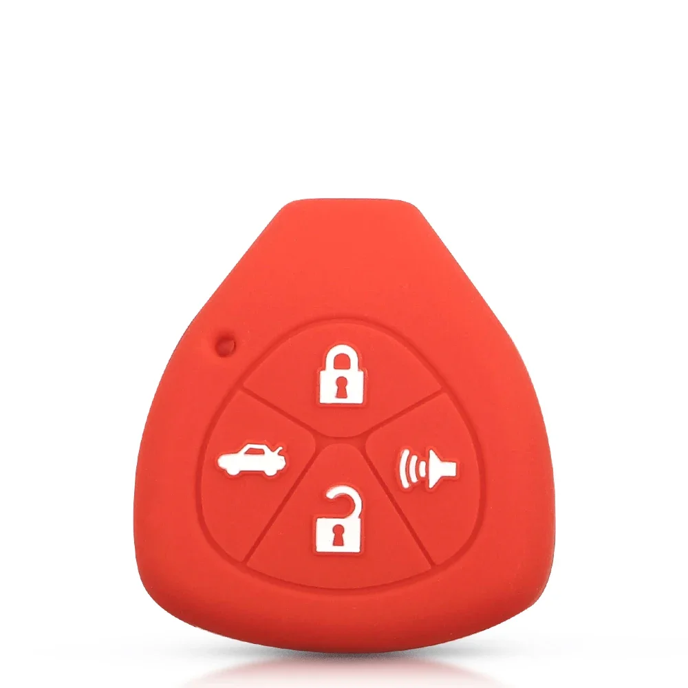 

KEYYOU 4-кнопочный защитный чехол для Toyota Camry Corolla Camry RAV4 2015, аксессуары с дистанционным управлением, силиконовый резиновый чехол для ключей от автомобиля, брелок