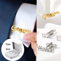 personalized customization 1pair men fashion cufflinks date cufflink shirt cuff button clip gentleman shirt wedding holiday gift