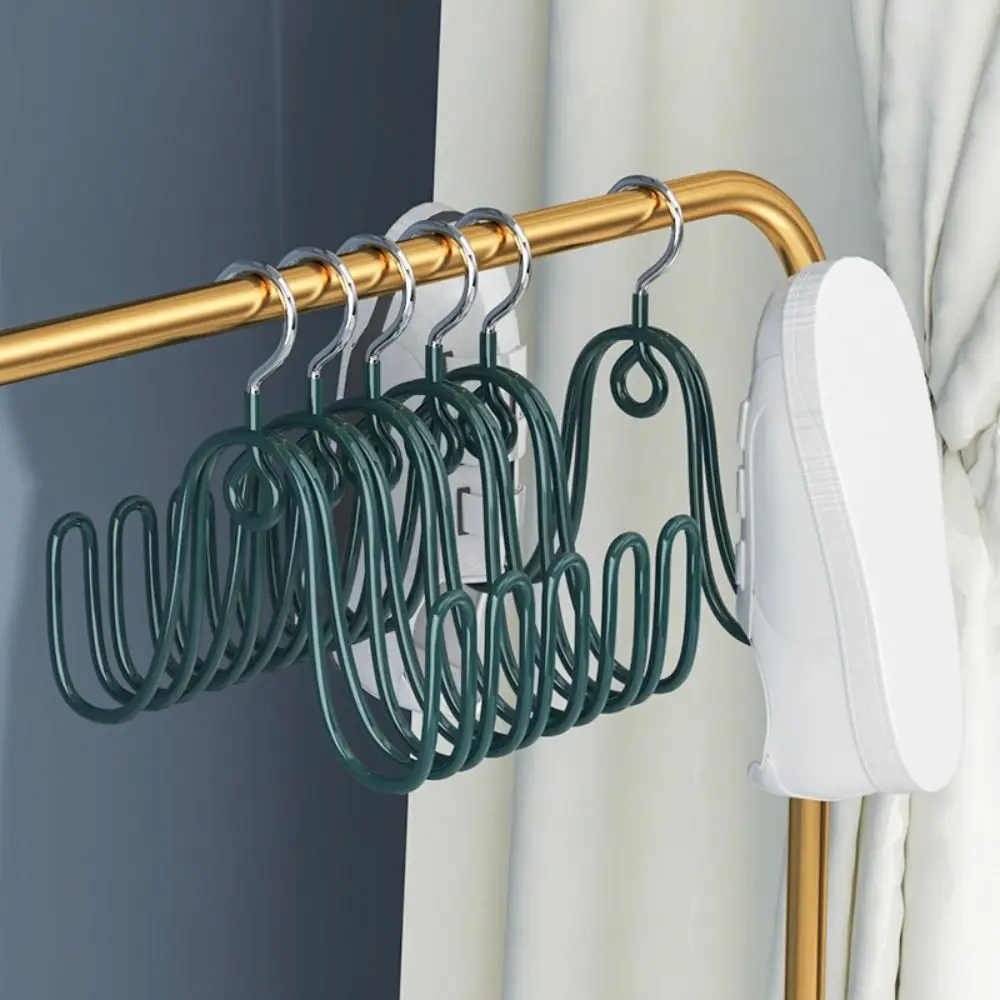 

Anti Slip Multi-Purpose Drying Shoe Rack Double Hook Space Saving Wardrobe Storage Racks Multi-function Tie Belt Hangers