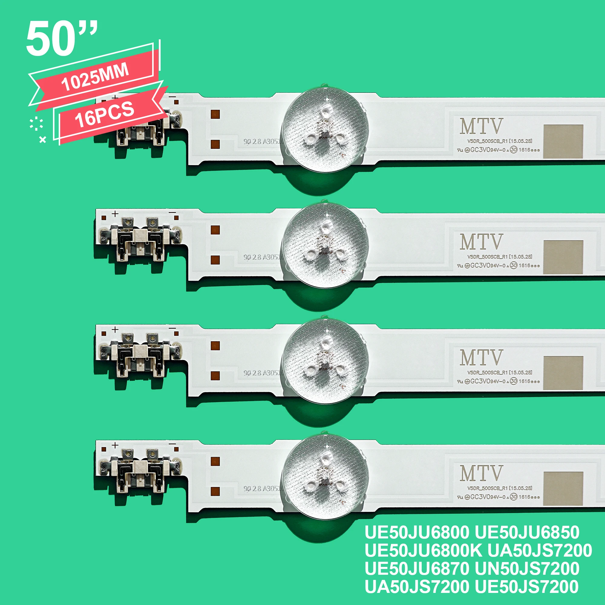 16 PCS LED backlight strip for S amsung UE50JU6800 UE50JU6850 UE50JU6800K UA50JS7200 UE50JU6870 UN50JS7200 UA50JS7200 UE50JS7200