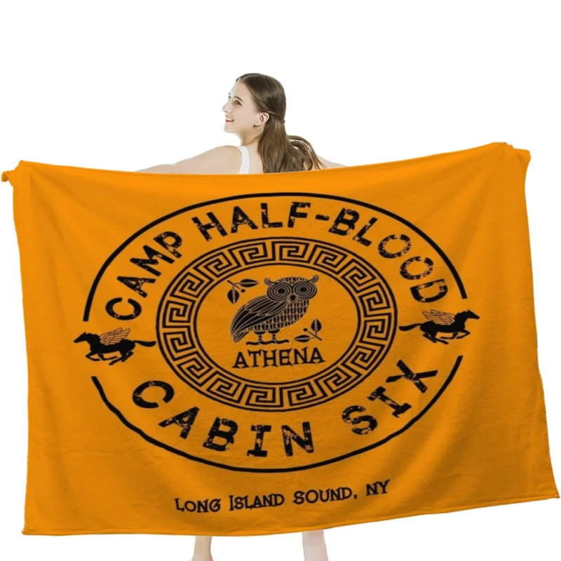 

Cabin Six - Athena - Percy Jackson - Camp Half-Blood Soft Flannel Fleece Warm Blanket Bed Couch Camping Travel