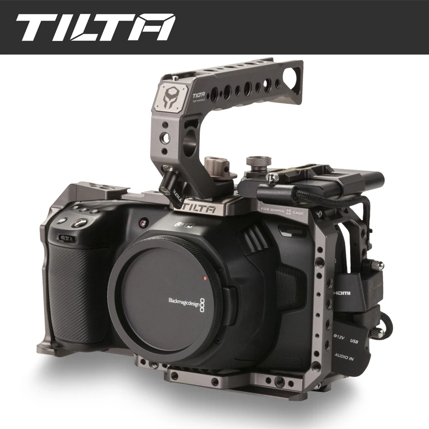 

TILTA TA-T01-B BMPCC 4K 6K Camera Cage Basic Kit For BlackMagic Top Handle Side Handle Tactical