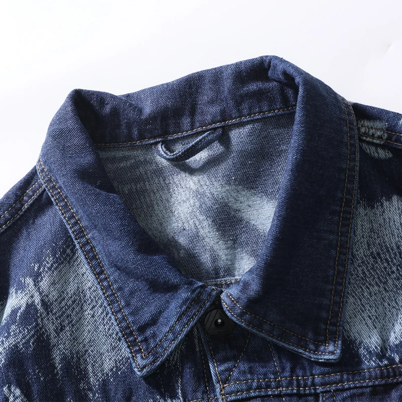 Новинка 2022 Мужская джинсовая куртка-карго из 140 хлопка весенние пальто оверсайз