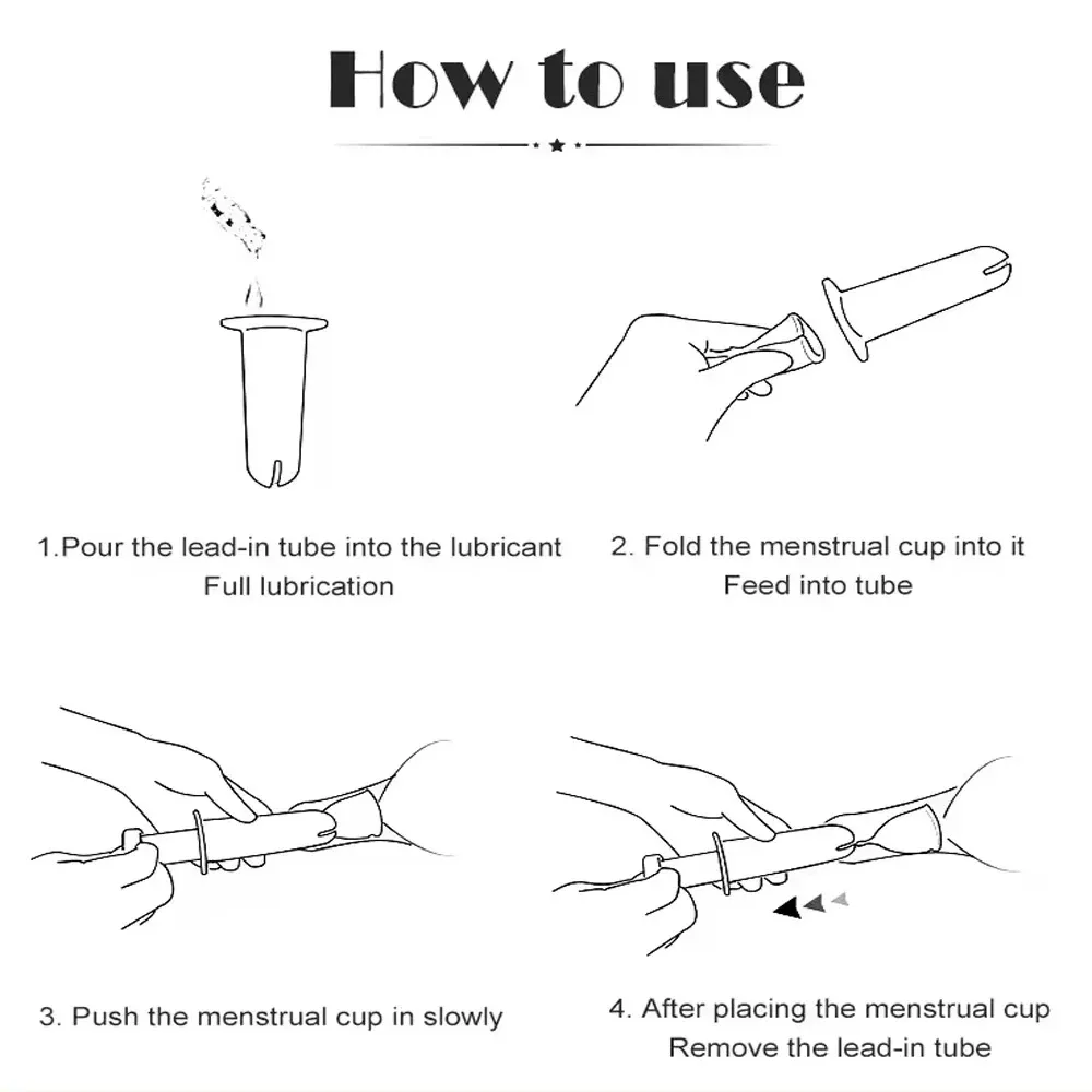Инструмент-аппликатор для менструальных чашек легкой вставки Многоразовый