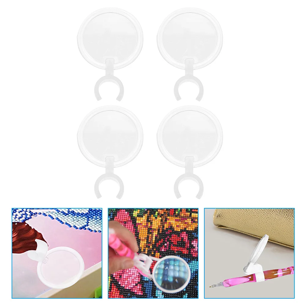 

4 Pcs Penholder Magnifying Glass Embroidery Painting Folding Drill Magnifier Bulk Rhinestones Drawing Pencils Portable Lens