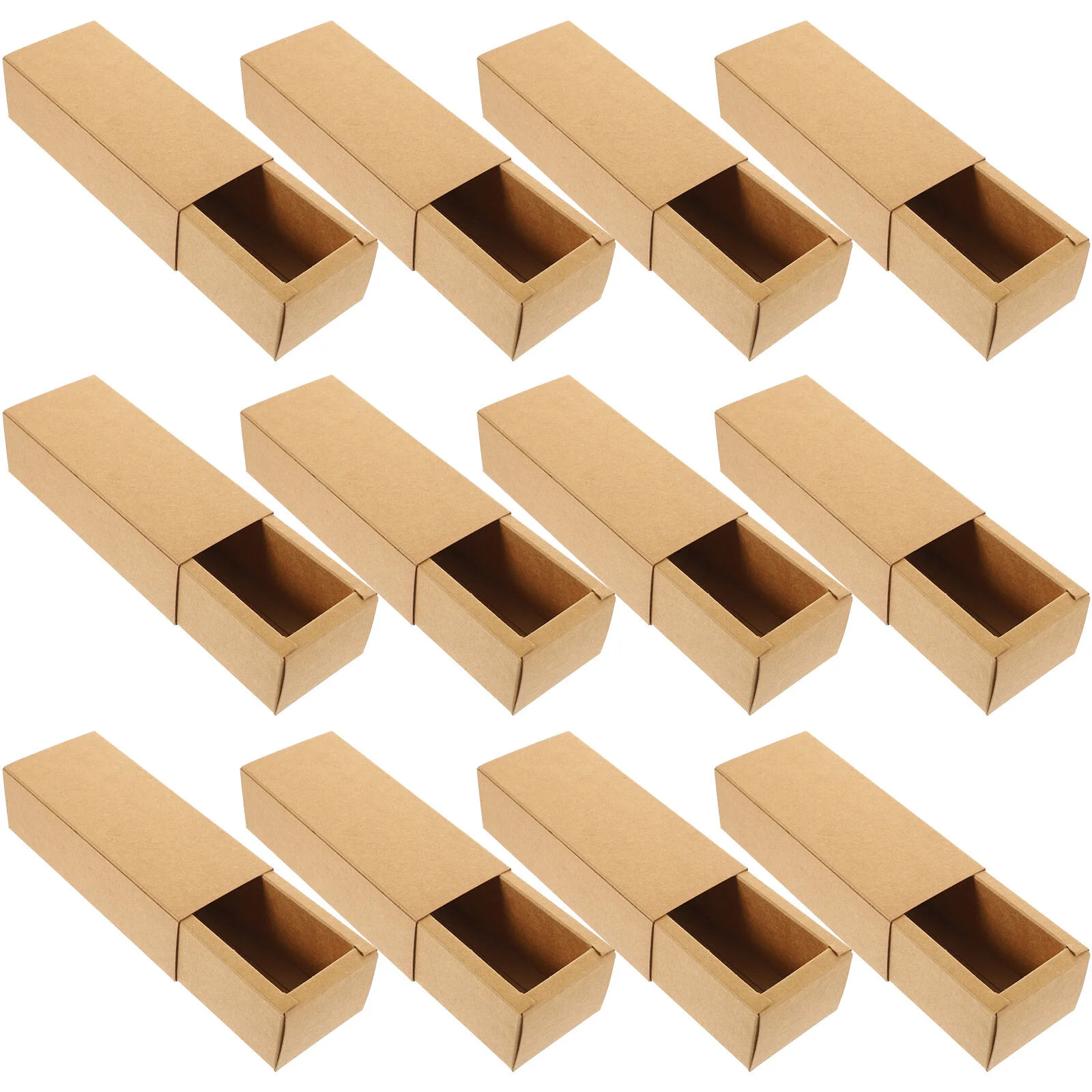 

12 Pcs Maid Honor Gift Cardboard Packages Small Box Kraft Paper Wrapping Organizer Storage Bridesmaid