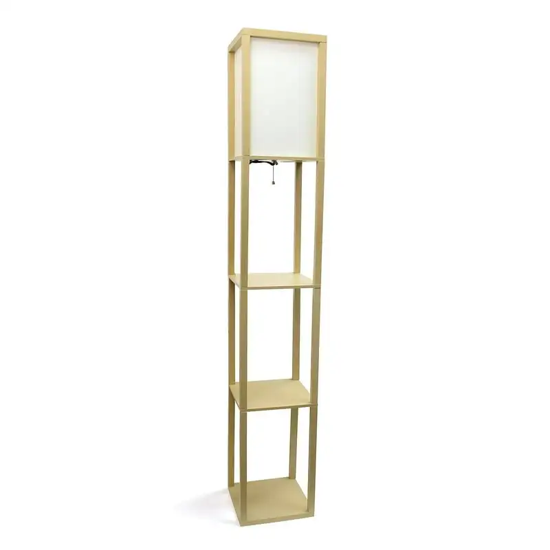 

Органайзер для хранения ламп Etagere с льняным абажуром, желто-коричневый