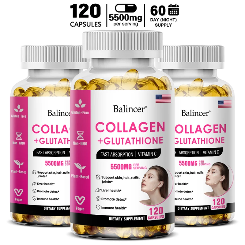 

Collagen Supplement - Rich in Vitamin C To Help Grow and Rejuvenate Skin, Hair and Nails,promote Bone Healing and Support Health