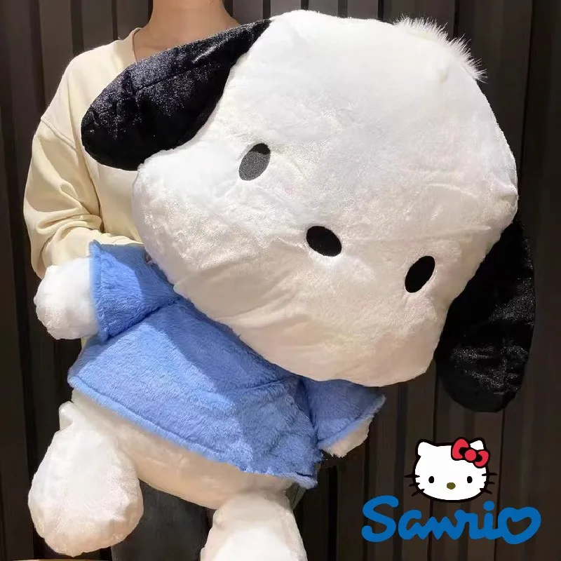 

60cm Large Sanrio Pochacco Cartoon Stuffed Doll Pillow Anime Kawaii Soft Plush Toy Sofa Cushion Plushie Birthday Gift For Girls
