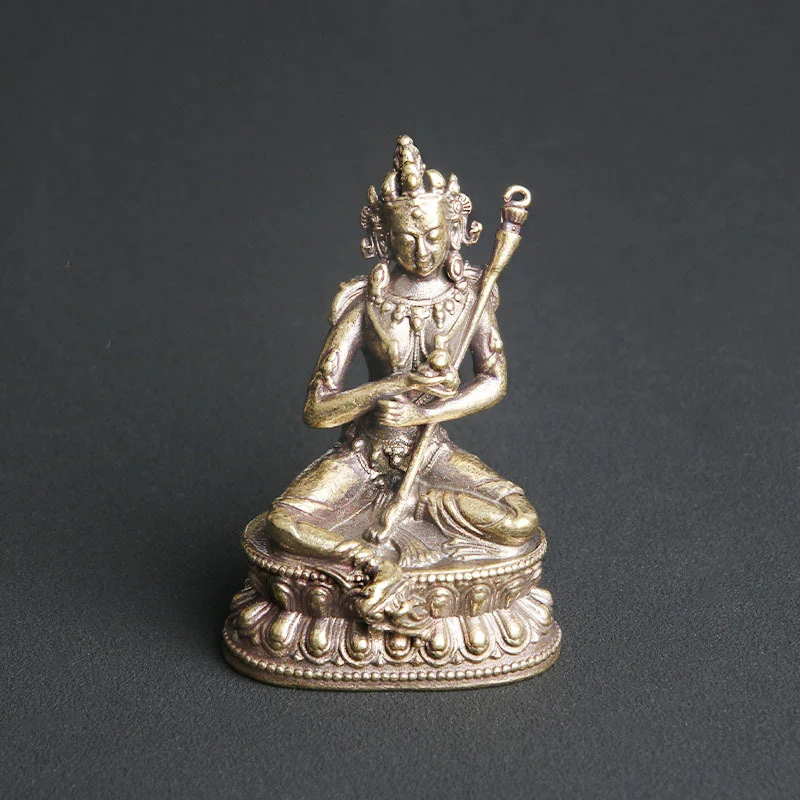 

Chinese Asian Old Antique Collectible Brass Tibetan Blessing White Tara Pendant Statue