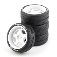 4pcs rubber tire wheel tyre for tamiya tt01 tt01e tt02 tt02b xv01 ta06 ptg 2 110 rc car upgrades parts accessories
