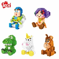 disney toy building blocks anime characters buzz lightyear leisure creative toy blocks assemble blocks kids educational toy gift