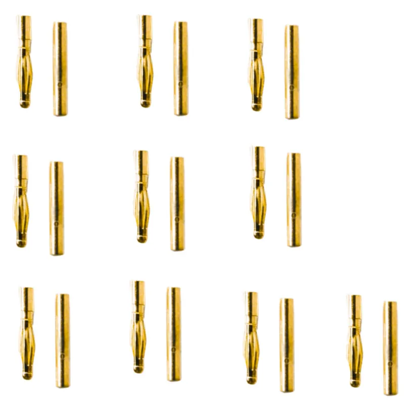 

10Pairs 20Pairs 2mm RC Battery Gold-Plated Bullet Banana Plug High Quality Male Female Bullet Banana Connector DIY Parts