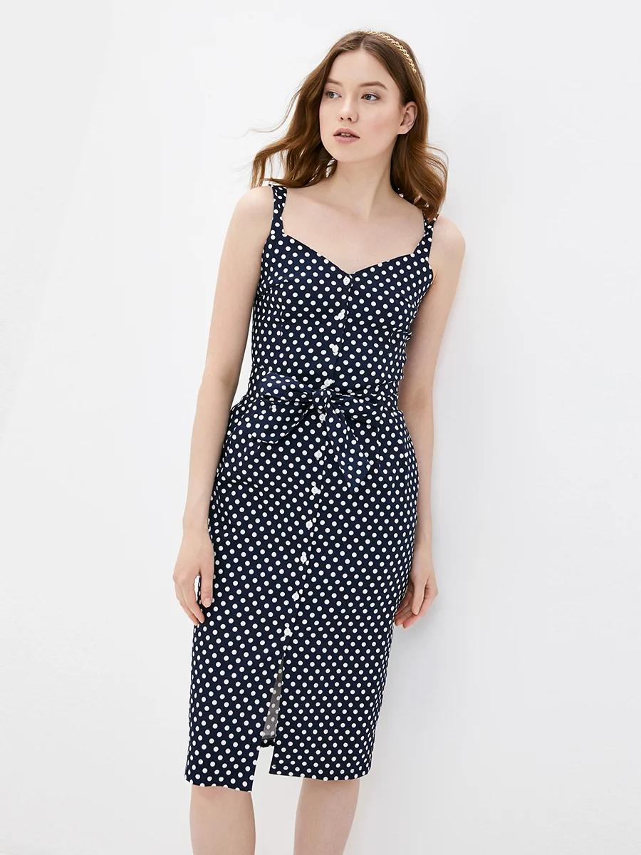 Женское винтажное платье в горошек вечерние таленное вечернее на