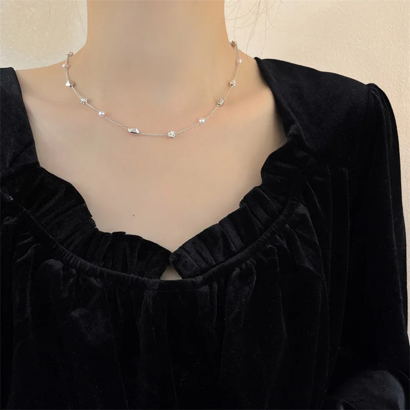 

New High Design Cool Necklace for Women Sweet Cubic Zirconia Fairy Choker Jewelry