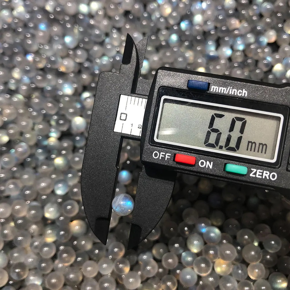 

Серый лунный камень лабрадорит, сфера, 6 мм