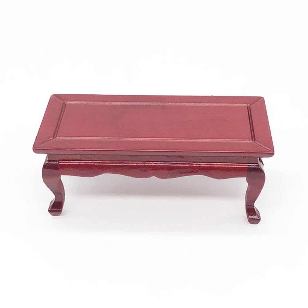 

Mini Furniture Model Tea Table Solid Wood Desk Small House Dolly Birch Miniture