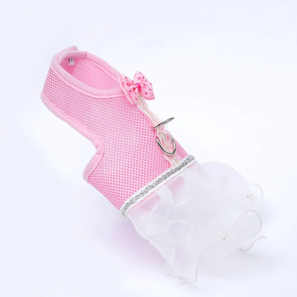 

Dog Dress Harness Pet Puppy Mesh Clothes Girl Vest Tutu Skirt Female Lace Shirt Party Costume Cat Warm Cloth Supply Coat