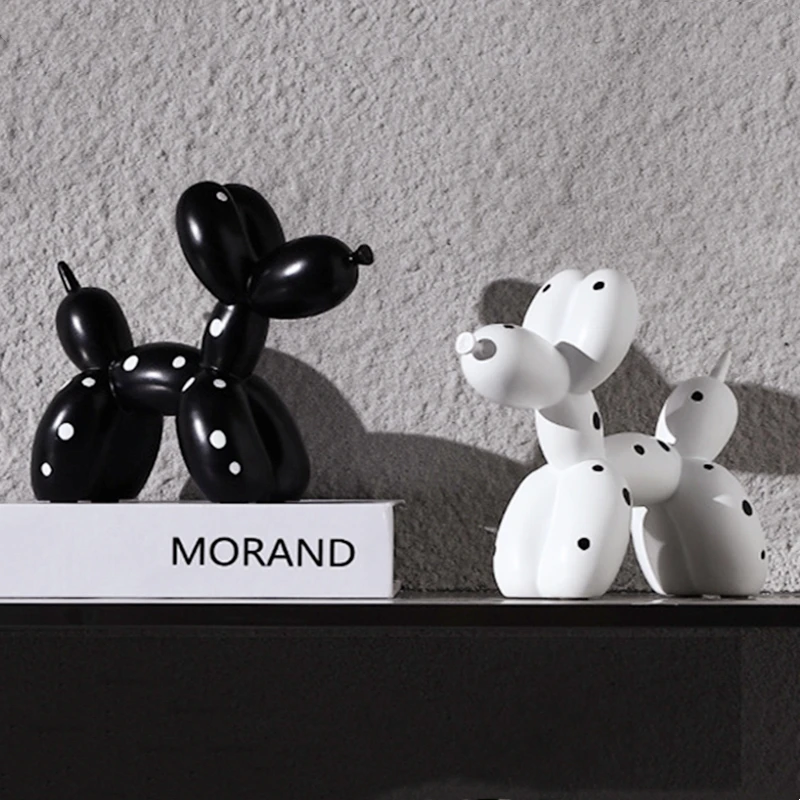 

Modern Graffiti Art Creative Colorful Balloons Dog Miniatures Decorations Art Home Living Room Decor Figurines for Interior Gift