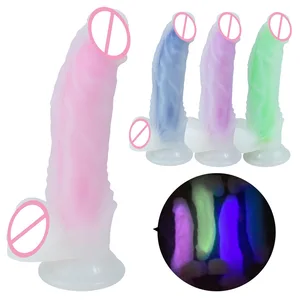 Fluorescent luminous penis encapsulated imitation penis female adult products liquid silicone penis female masturbation sex toys