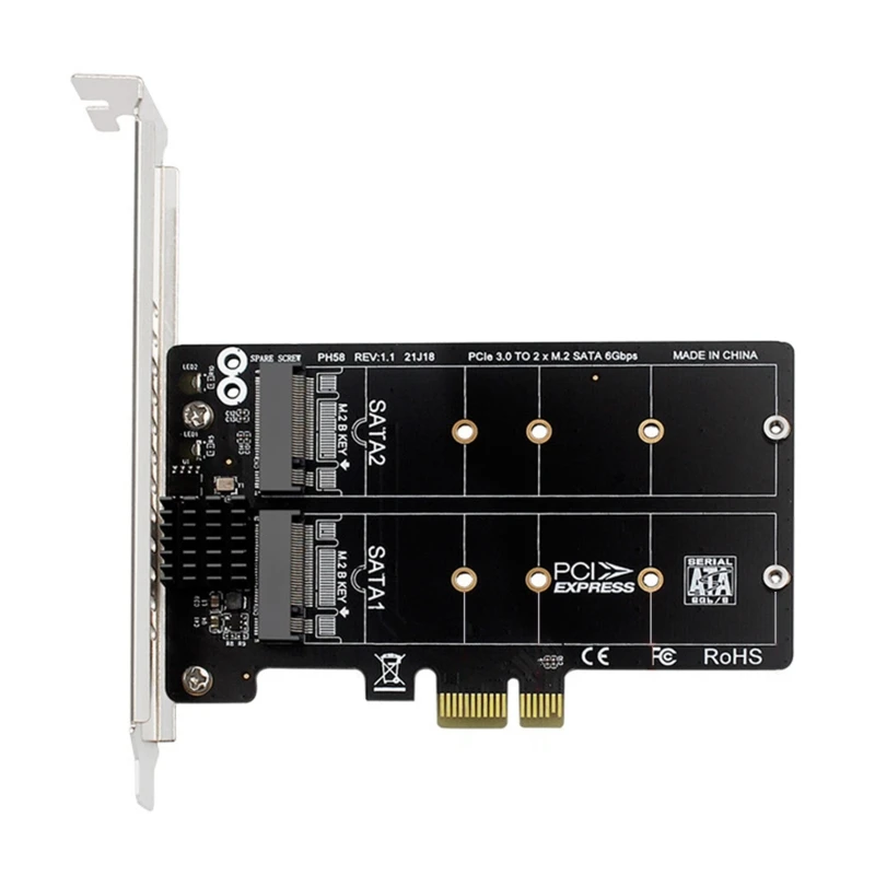 

Адаптер SSD PCI-E с поддержкой 6 Гбит/с, 3,0 на 2 порта