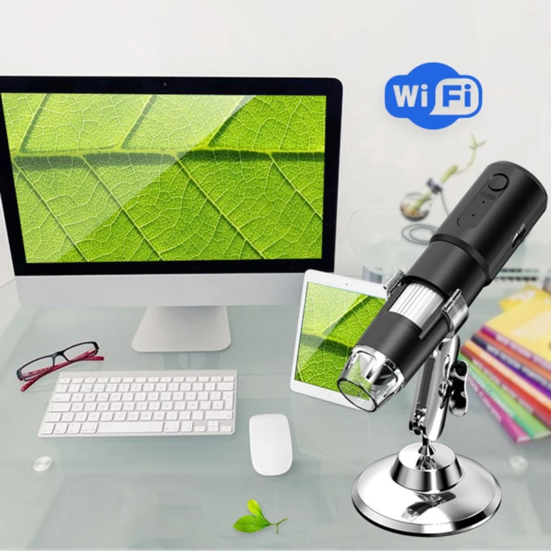 Беспроводной цифровой микроскоп с Wi-Fi увеличением в 1000 раз 50X -1000X увеличительная