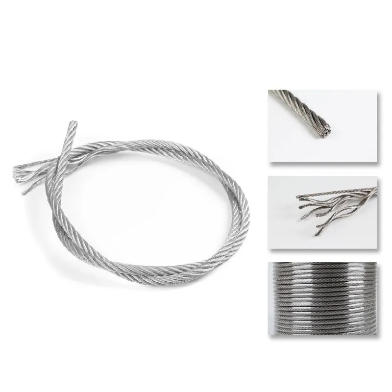 

Diameter 0.5--5mm,20 to 100 Meters 304# Stainless Steel Wire Rope Soft Cable Fishing Clothesline Lifting Rustproof Line