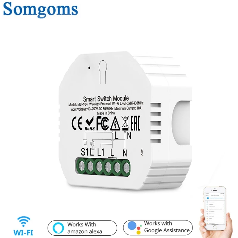 

Мини-пульт дистанционного управления Tuya с поддержкой Wi-Fi и Google Home