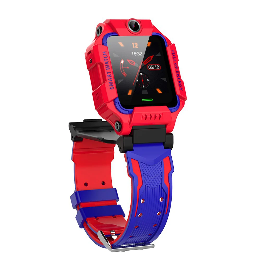 

2023 new boys girls Q19 Children Watch Kids Smart Bracelet LBS Positioning Lacation SOS Camera Phone Voice Chat Smartwatch Red