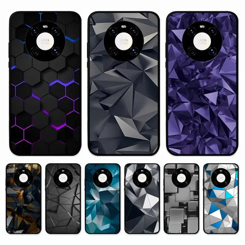 

Luxury Geometry Cool Phone Case for Huawei Mate 20 10 9 40 30 lite pro X Nova 2 3i 7se